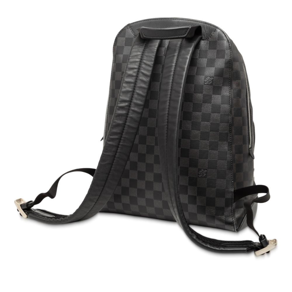 Louis Vuitton B Louis Vuitton Black Calf Leather Damier Infini Campus Backpack Spain