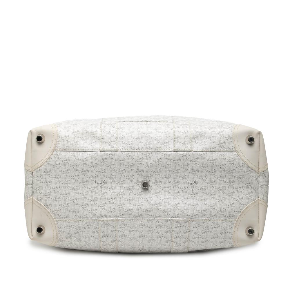 Goyard B Goyard White Coated Canvas Fabric Goyardine Boeing 45 France