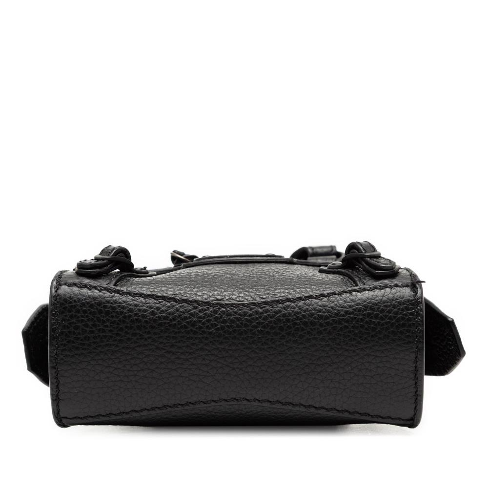 Balenciaga AB Balenciaga Black Calf Leather Super Nano Grained skin Neo Classic City Satchel Italy