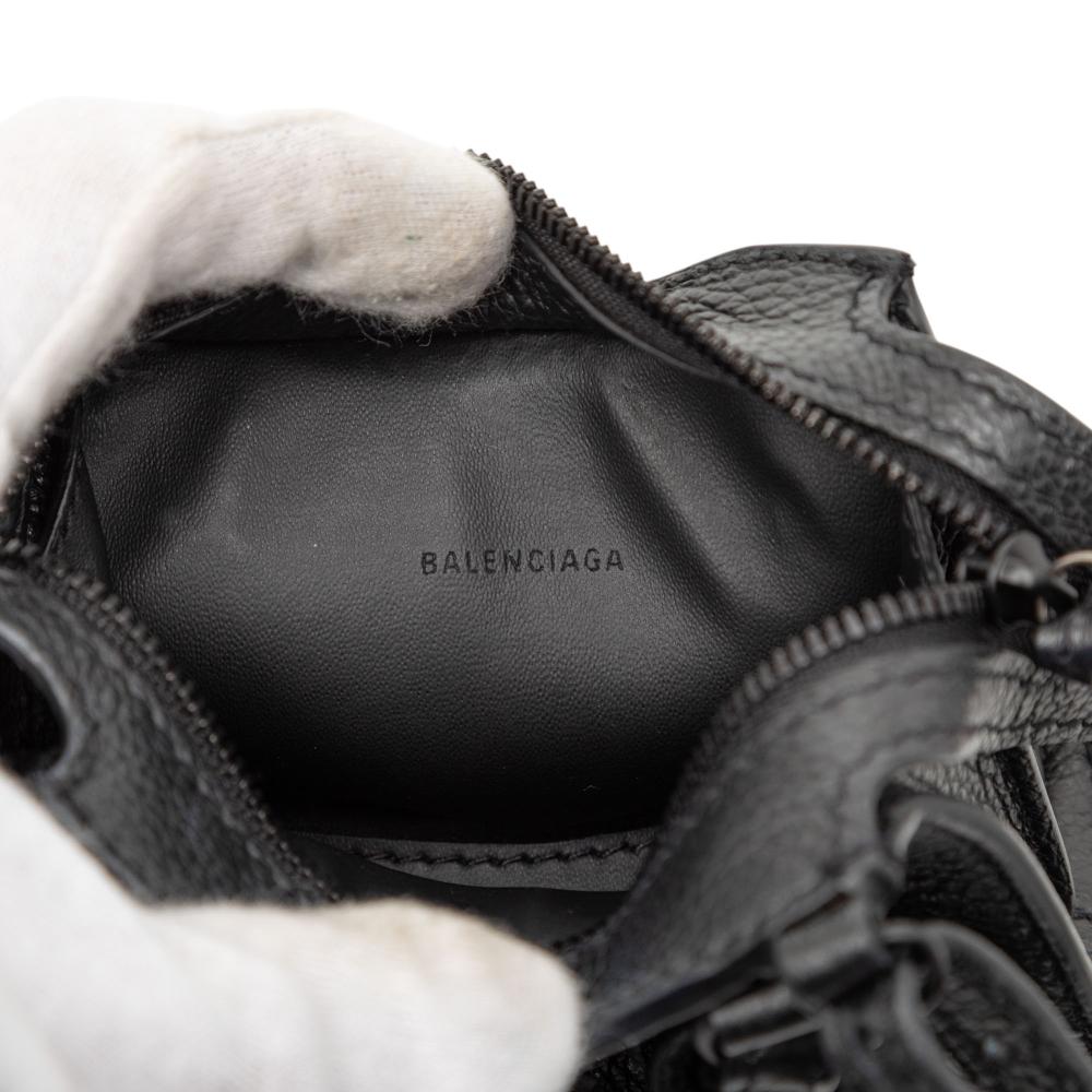 Balenciaga AB Balenciaga Black Calf Leather Super Nano Grained skin Neo Classic City Satchel Italy