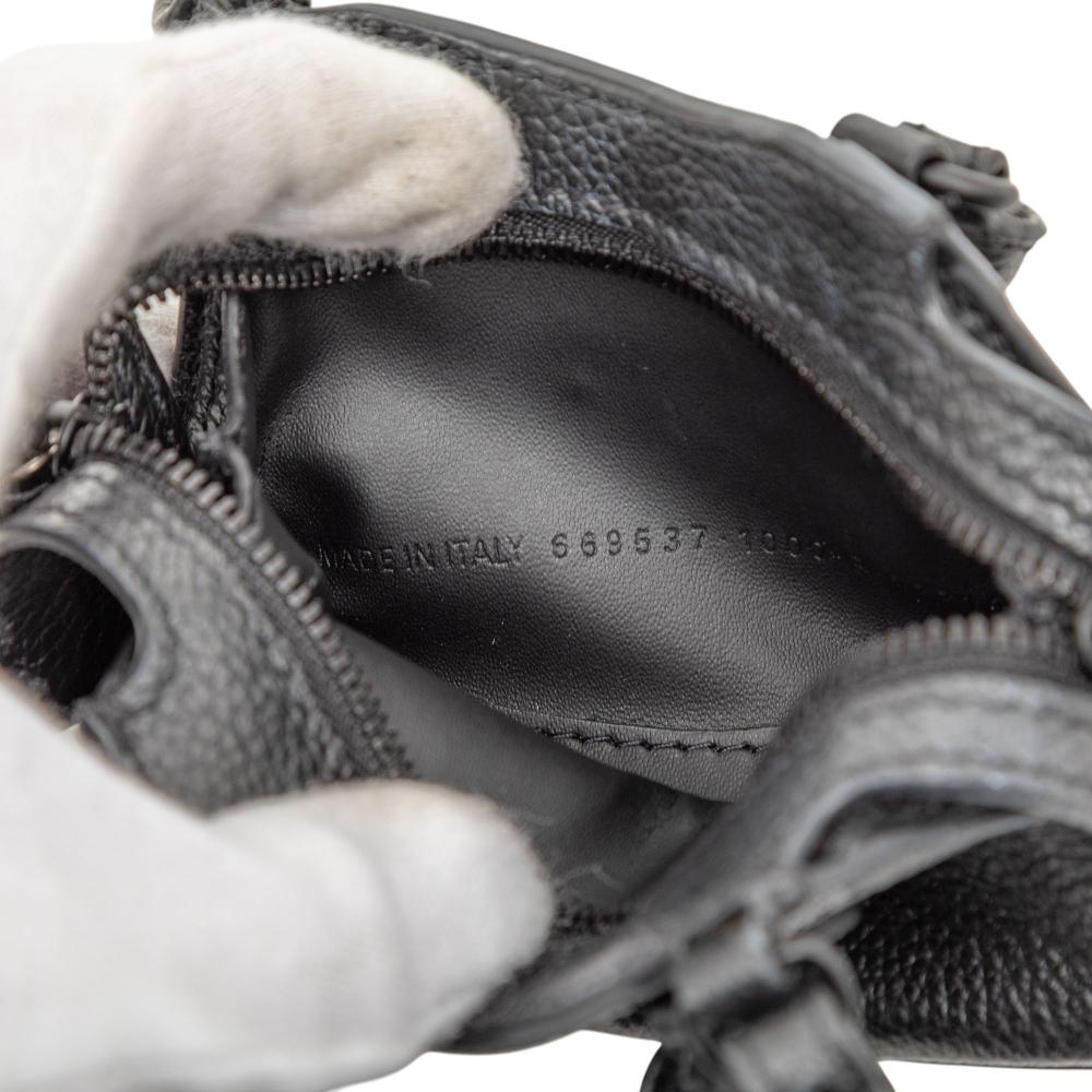 Balenciaga AB Balenciaga Black Calf Leather Super Nano Grained skin Neo Classic City Satchel Italy