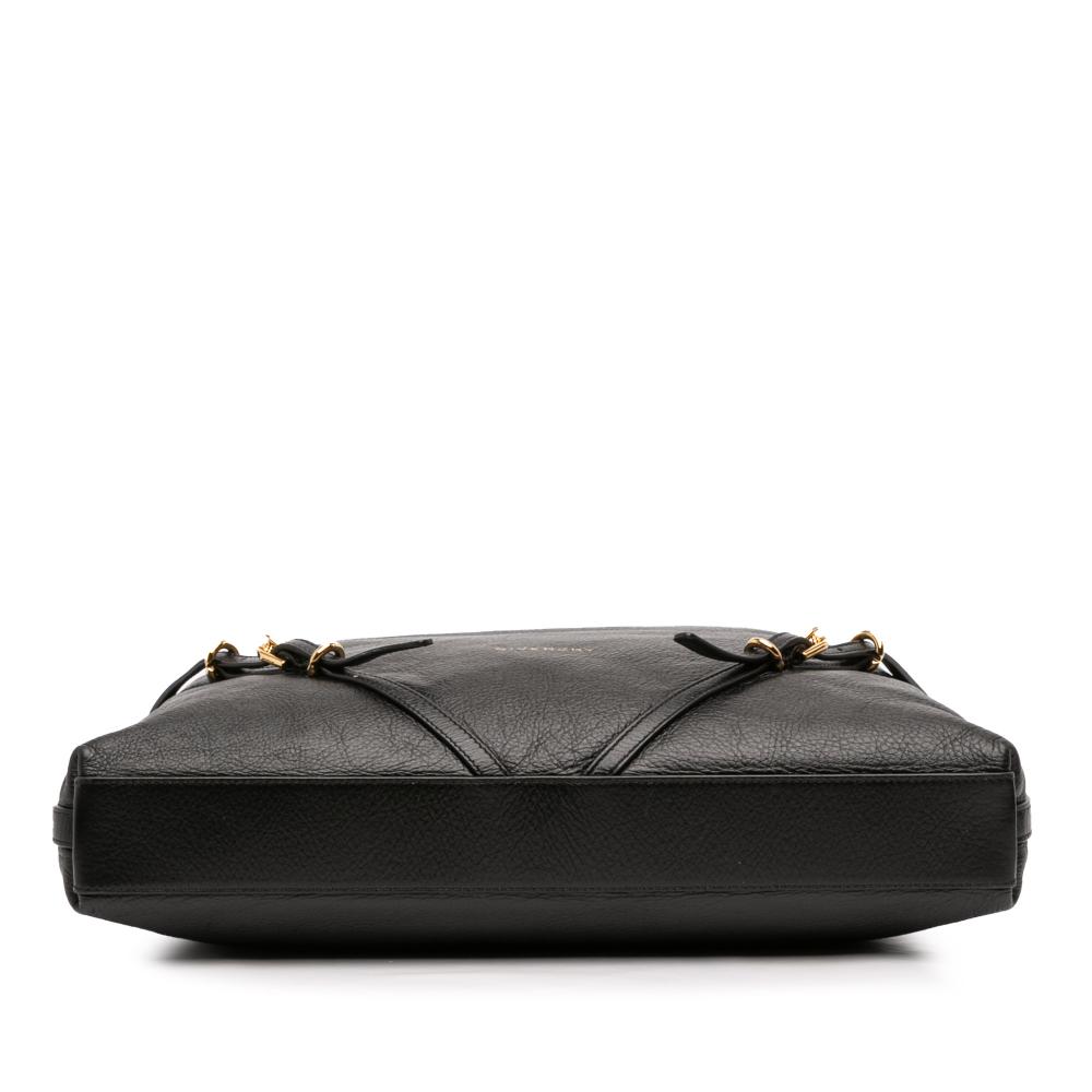 Givenchy AB Givenchy Black Calf Leather Medium Voyou Chain Crossbody Italy