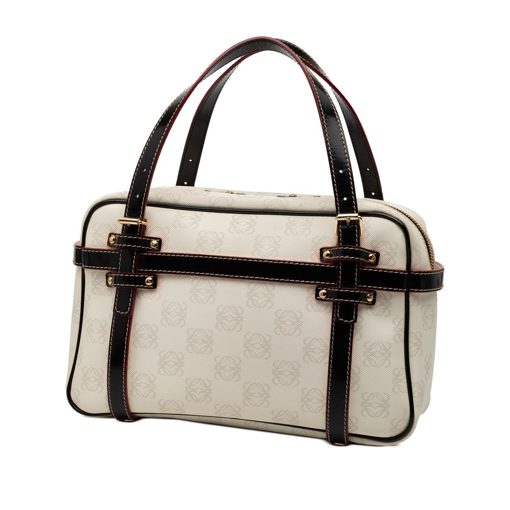 Loewe B LOEWE White Coated Canvas Fabric Anagram Handbag China