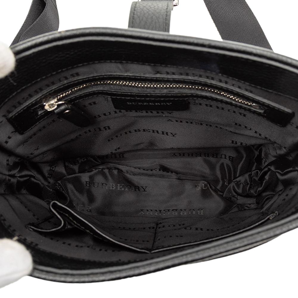 Burberry B Burberry Black Nylon Fabric Nova Check Trimmed Canvas Crossbody United Kingdom