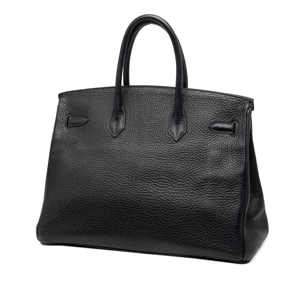 Hermès B Hermès Black Calf Leather Togo Verso Birkin Retourne 35 France