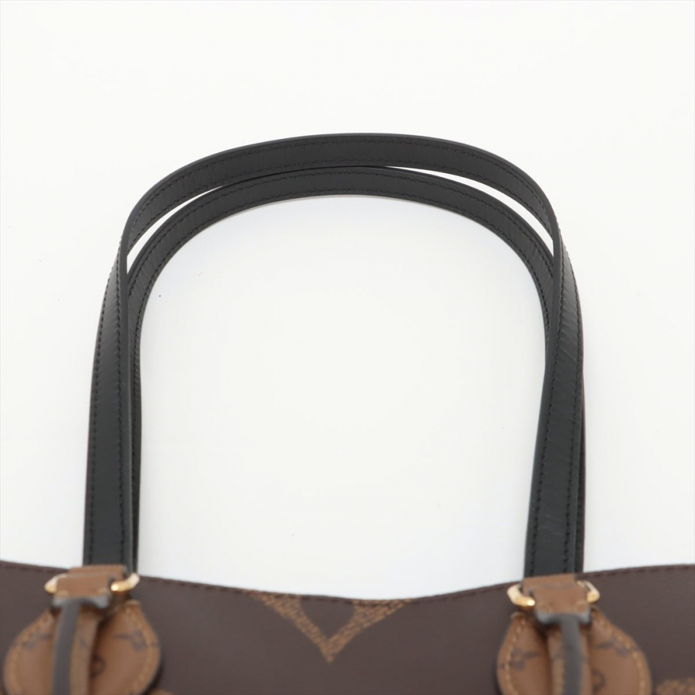 Louis Vuitton Onthego MM Canvas Monogram Giant Shopper Handbag Monogram Reverse