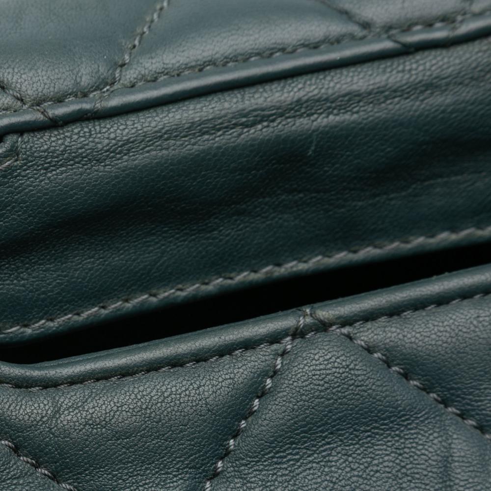 Chanel B Chanel Blue Denim Lambskin Leather Leather Paris Byzance Maxi Washed Lambskin Take Away Flap Italy