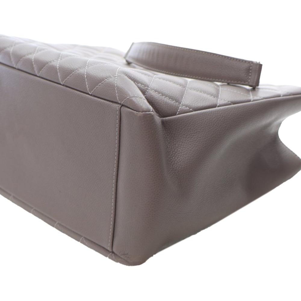 Chanel B Chanel Gray Caviar Leather Leather Caviar Grand Shopping Tote France