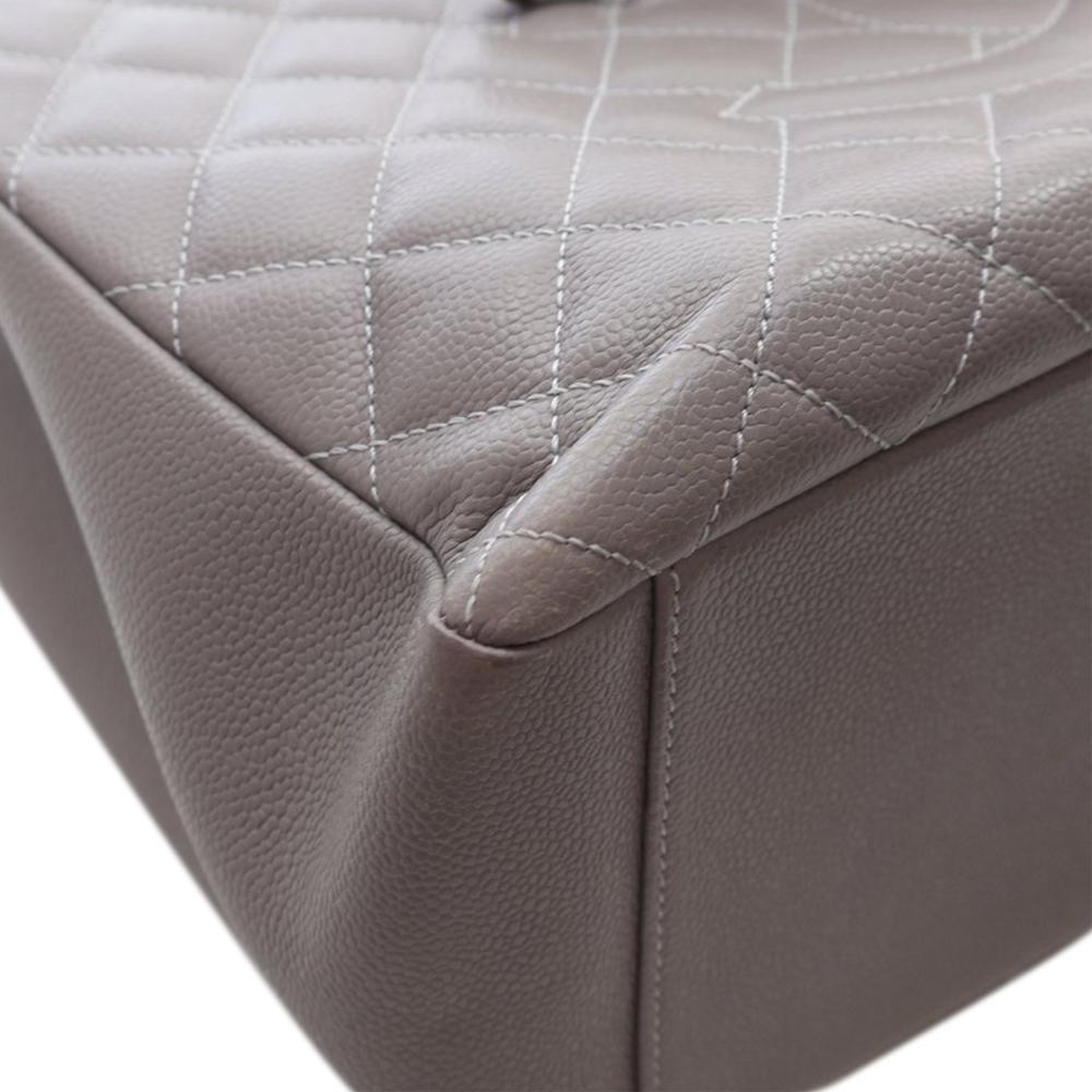 Chanel B Chanel Gray Caviar Leather Leather Caviar Grand Shopping Tote France