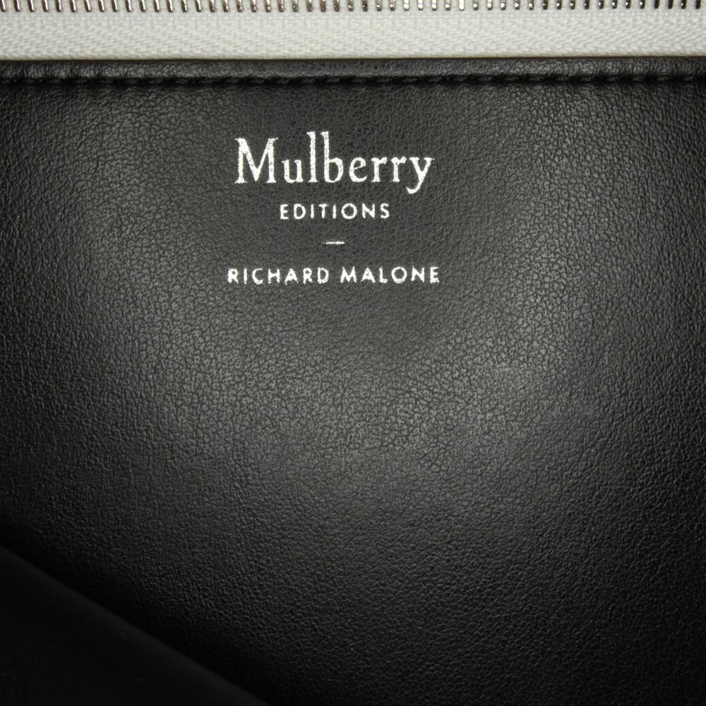 Mulberry AB Mulberry Blue Calf Leather X Richard Malone Zip Clutch Italy