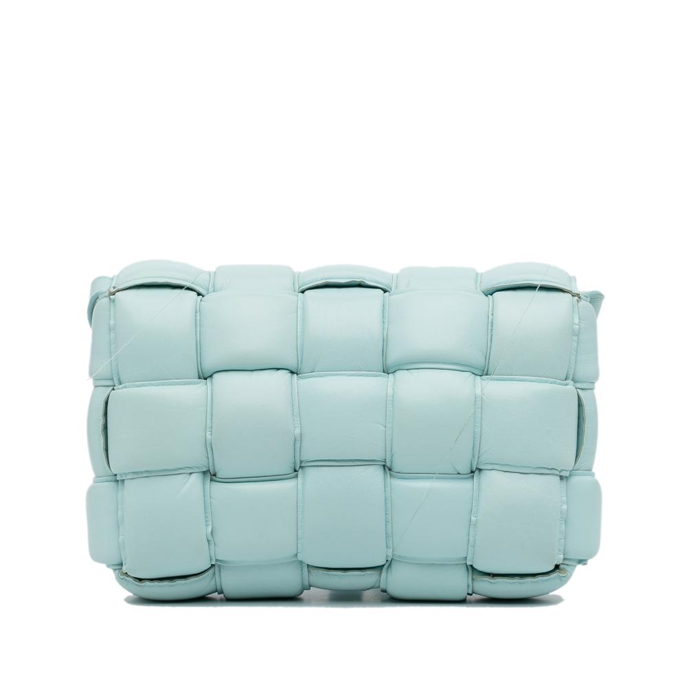 Bottega Veneta Blue Nappa Intrecciato Padded Cassette Crossbody Italy