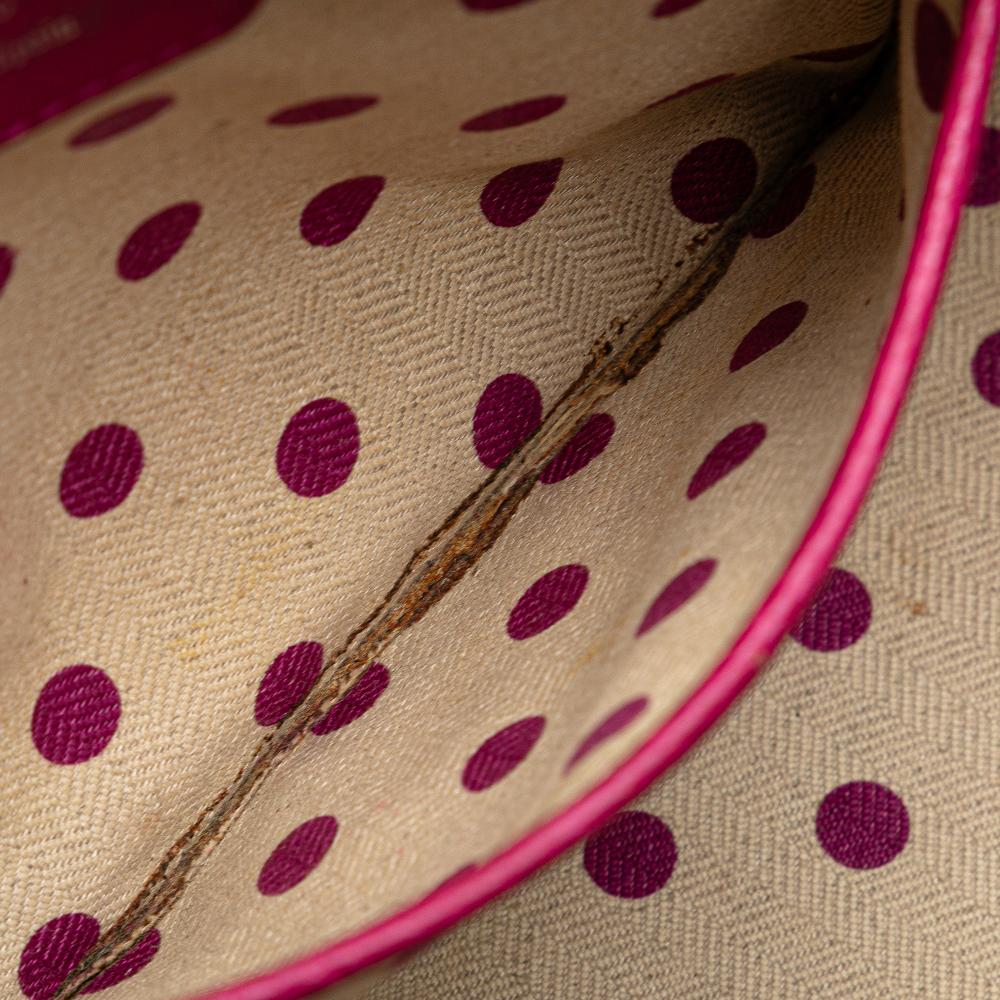 Loewe B LOEWE Blue Navy with Pink Calf Leather Grained Bicolor skin Cruz Satchel Spain