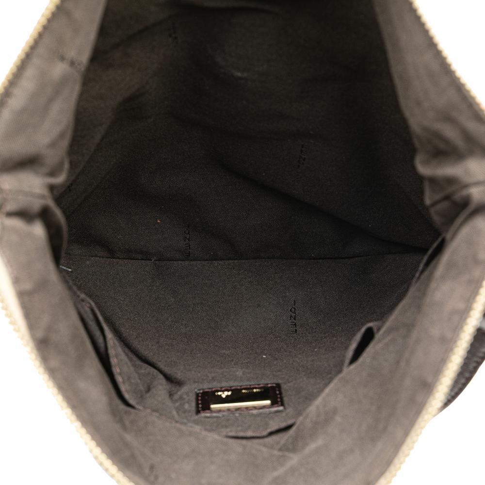 Fendi B Fendi Brown Light Brown Canvas Fabric Zucchino Crossbody Italy