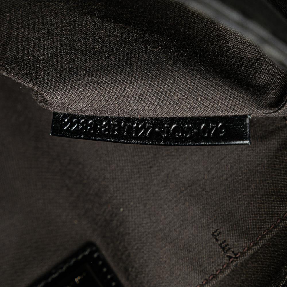 Fendi B Fendi Black Canvas Fabric Zucchino Crossbody Italy