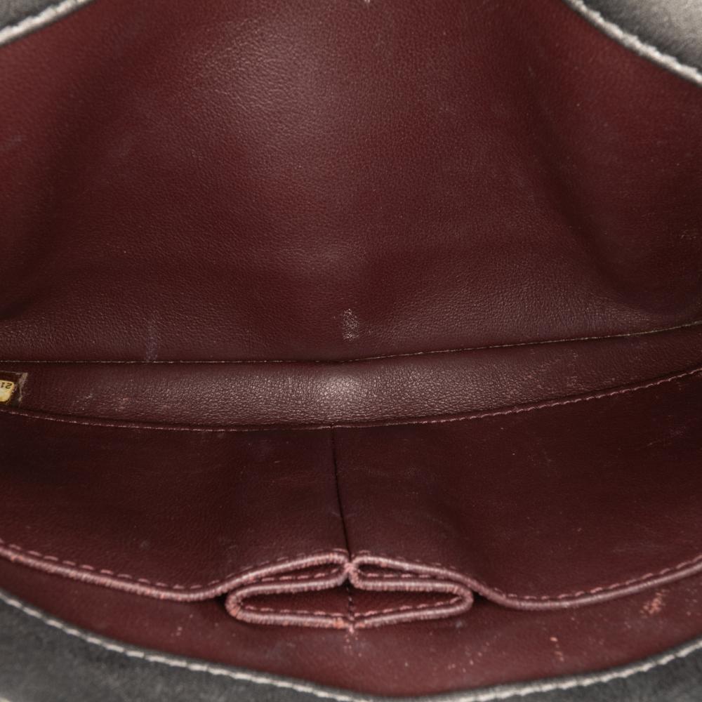 Chanel AB Chanel Gray Lambskin Leather Leather Quilted Metallic Lambskin Trendy CC Flap Italy