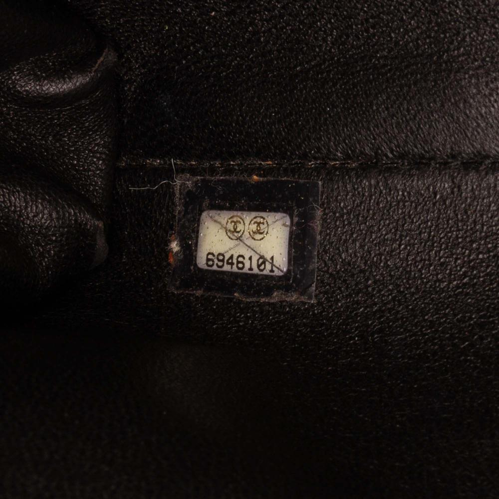 Chanel B Chanel Black Lambskin Leather Leather Quilted Lambskin Chocolate Bar Shoulder Bag France