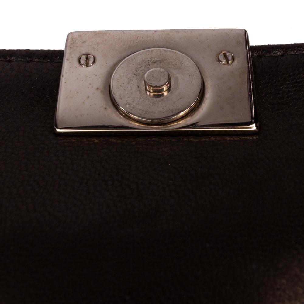 Chanel B Chanel Black Lambskin Leather Leather Quilted Lambskin Chocolate Bar Shoulder Bag France