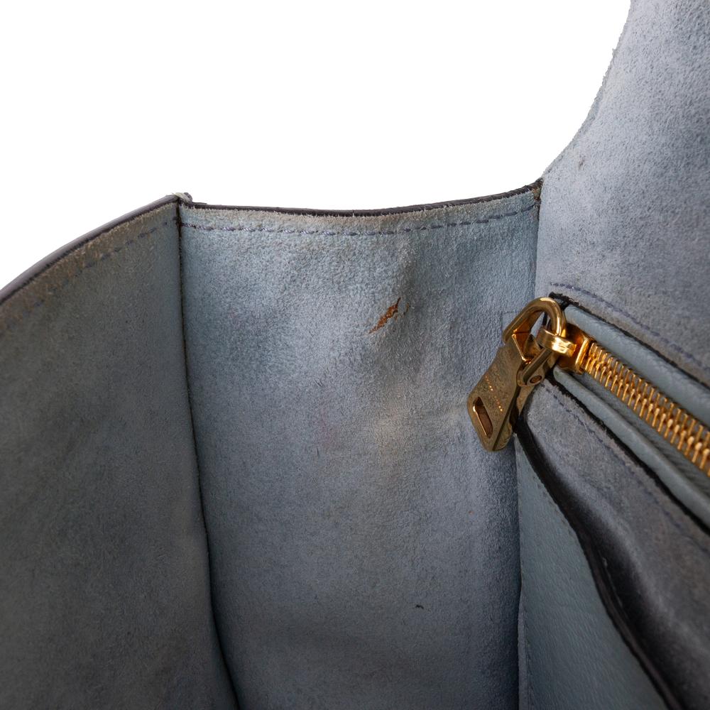 Miu Miu B Miu Miu Blue Light Blue Goatskin Leather Madras Soft Calf Crystal Embellished Crossbody Italy