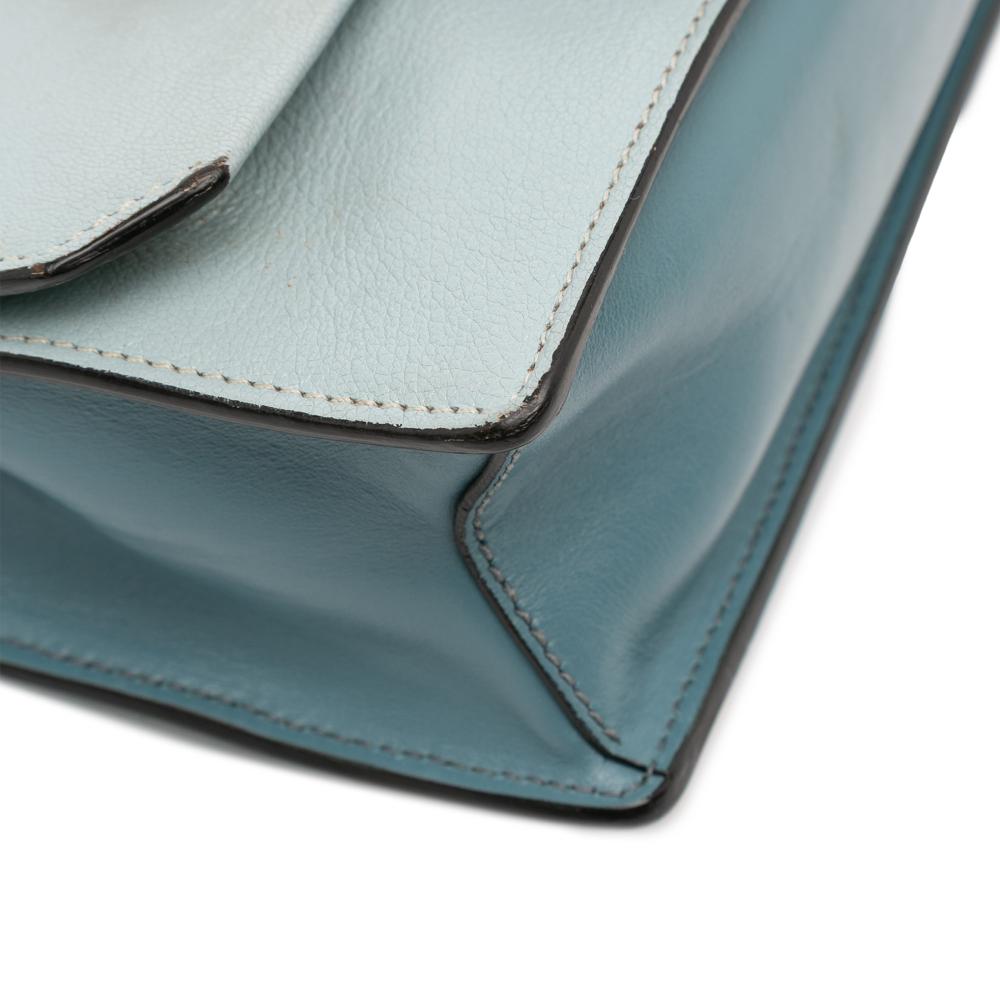 Miu Miu B Miu Miu Blue Light Blue Goatskin Leather Madras Soft Calf Crystal Embellished Crossbody Italy