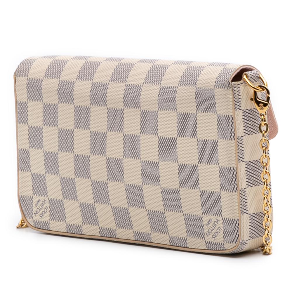 Louis Vuitton B Louis Vuitton White Damier Canvas Canvas Damier Azur Pochette Felicie France
