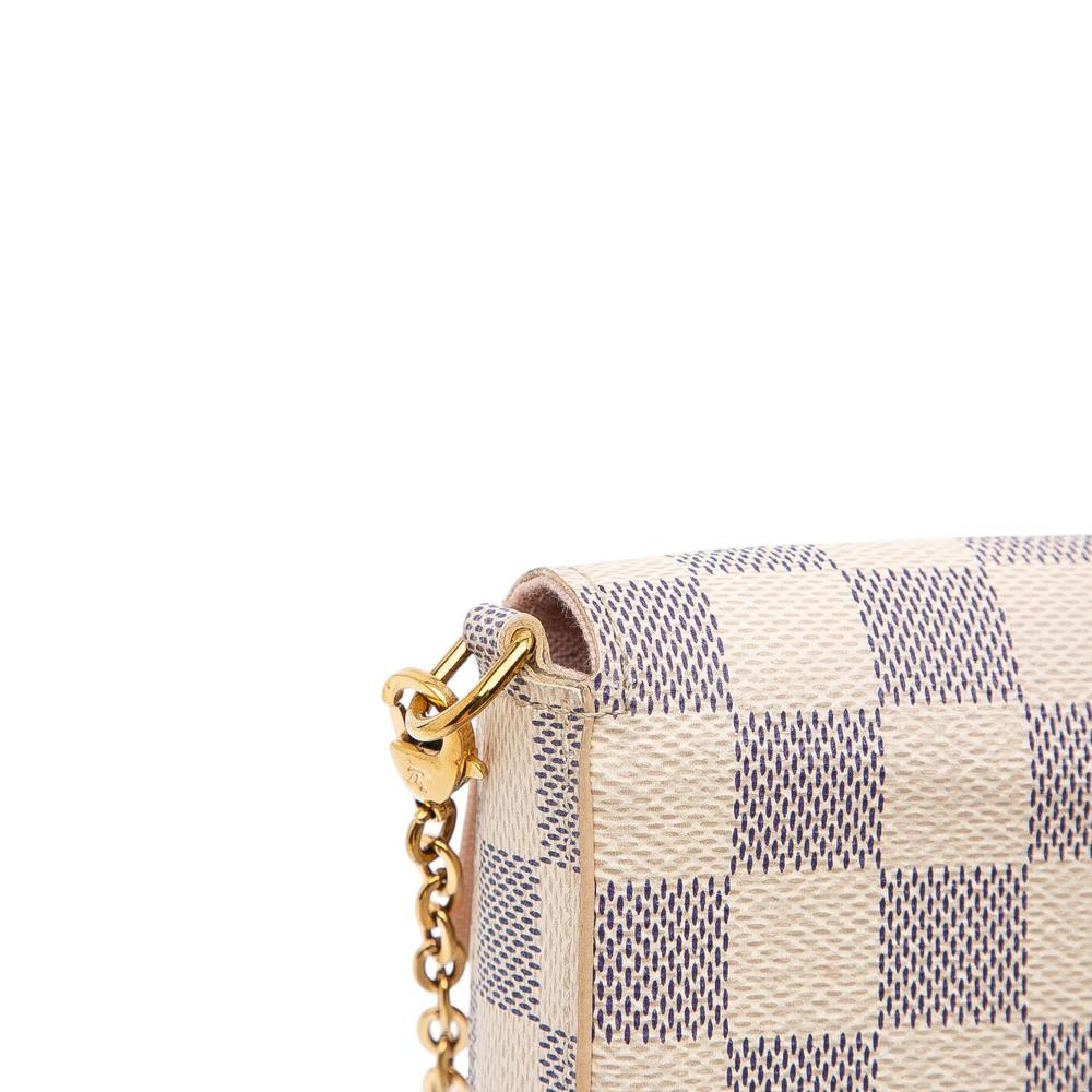 Louis Vuitton B Louis Vuitton White Damier Canvas Canvas Damier Azur Pochette Felicie France