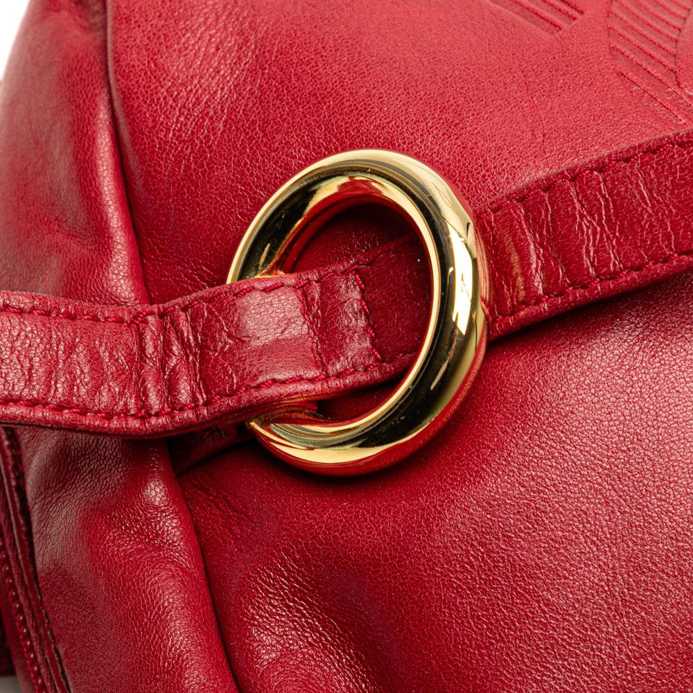 Loewe B LOEWE Red Calf Leather Anagram Crossbody Spain