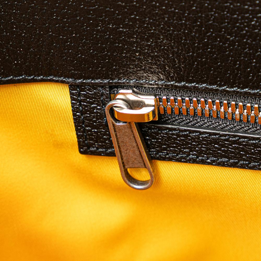 Gucci AB Gucci Yellow with Black Nylon Fabric GG Econyl Off The Grid Convertible Tote Italy