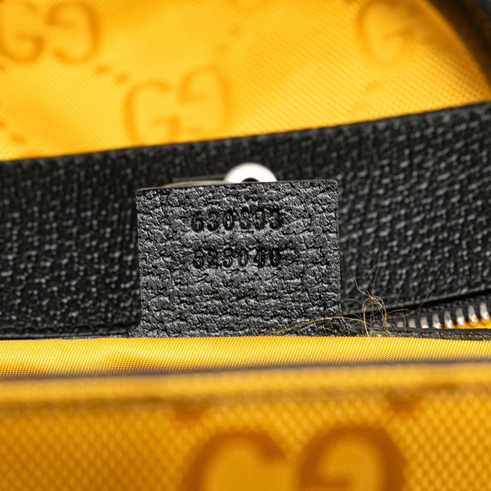 Gucci AB Gucci Yellow with Black Nylon Fabric GG Econyl Off The Grid Convertible Tote Italy