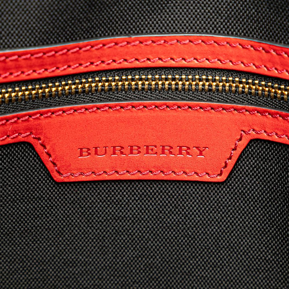 Burberry B Burberry Brown Beige Canvas Fabric Small Haymarket Check Orchard Bowling Bag Italy