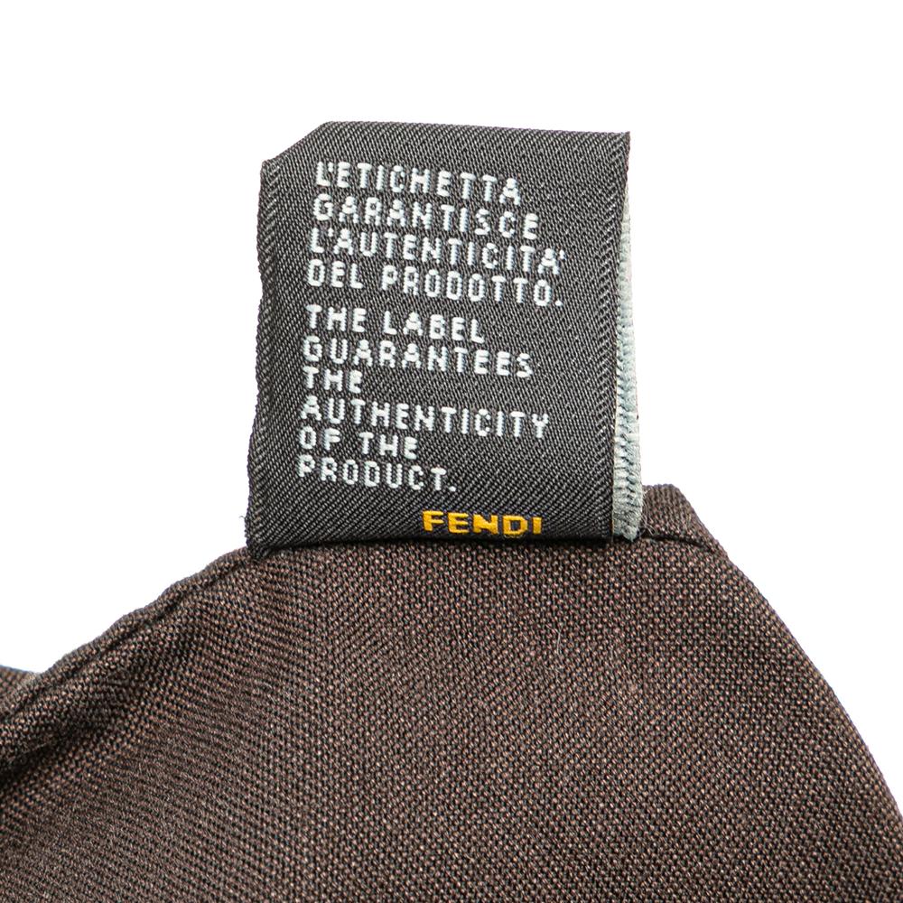 Fendi B Fendi Brown Coated Canvas Fabric Zucchino Spalmati Crossbody Italy