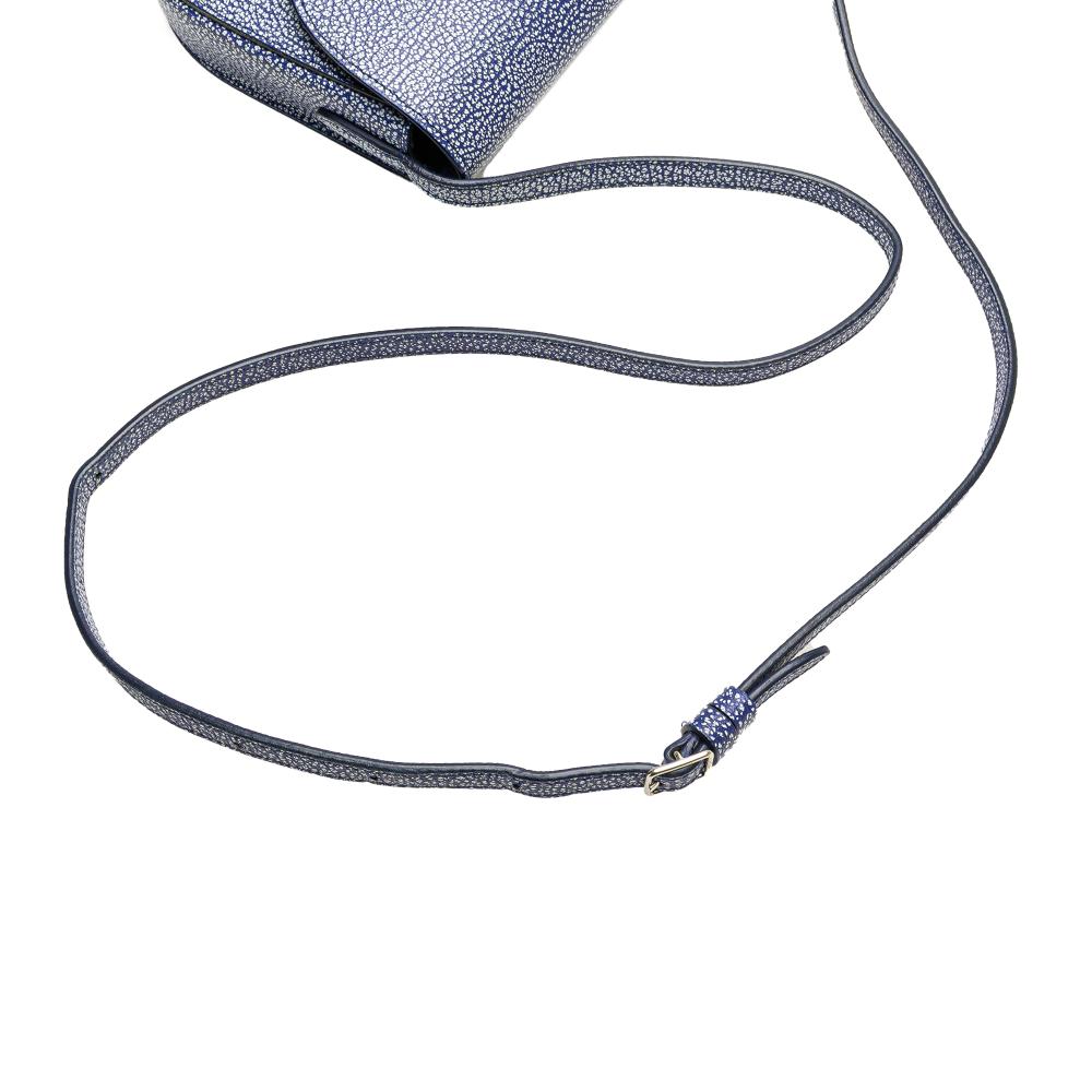 Celine B Celine Blue Goatskin Leather Small Trotteur Crossbody Italy