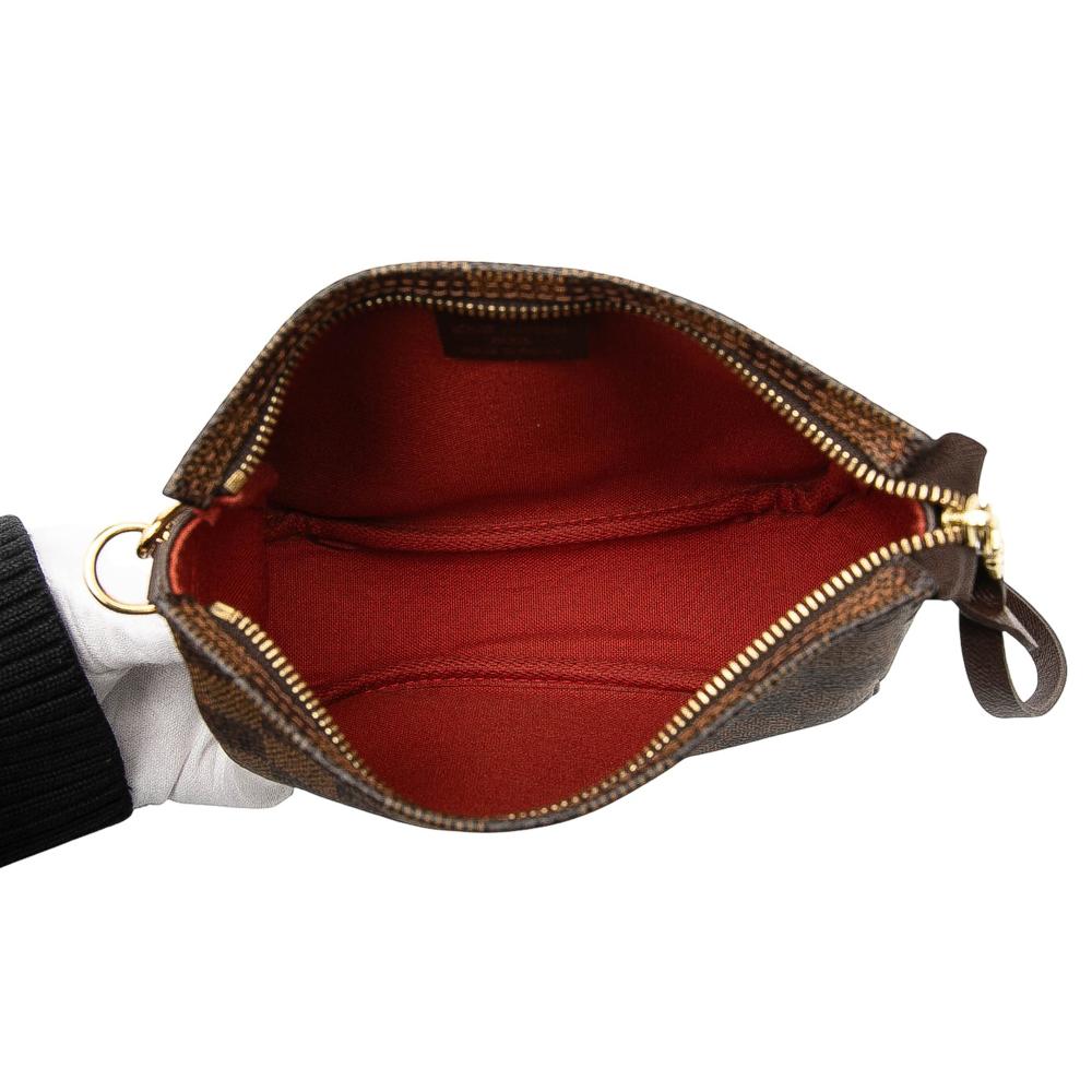 Louis Vuitton AB Louis Vuitton Brown Damier Canvas Fabric Damier Ebene Trousse Pochette France