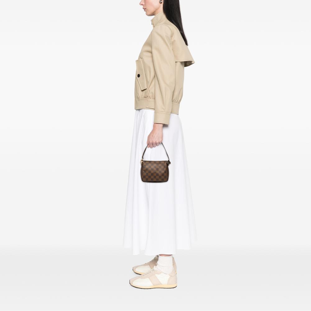 Louis Vuitton AB Louis Vuitton Brown Damier Canvas Fabric Damier Ebene Trousse Pochette France