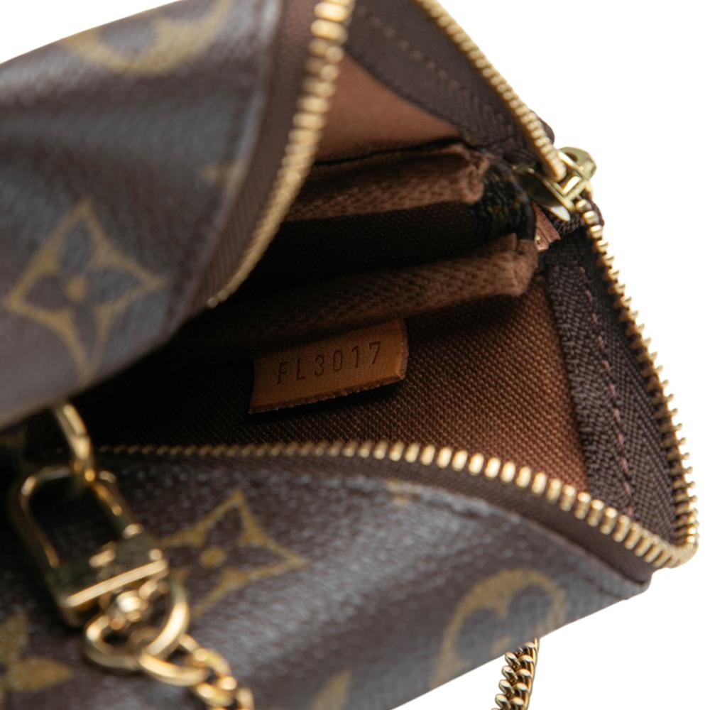 Louis Vuitton AB Louis Vuitton Brown Monogram Canvas Fabric Monogram Mini Pochette Accessoires France