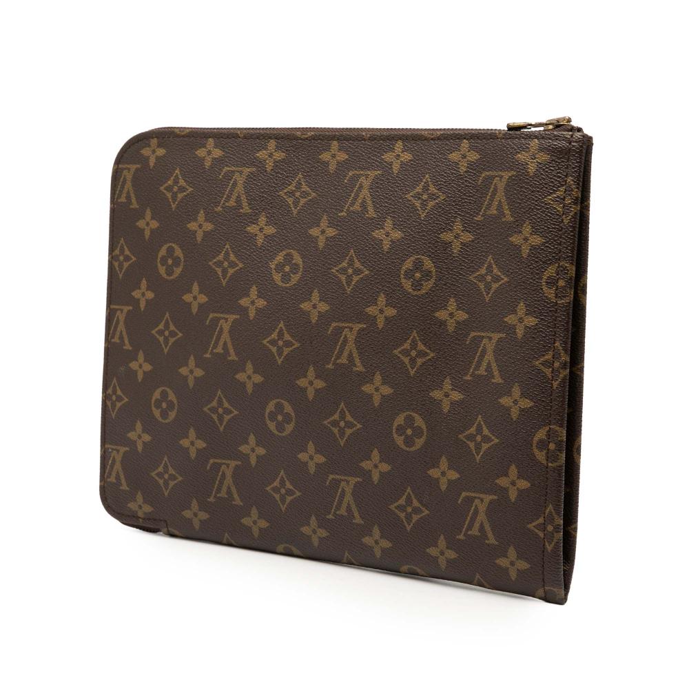 Louis Vuitton B Louis Vuitton Brown Monogram Canvas Fabric Monogram Poche Documents Portfolio 30 France