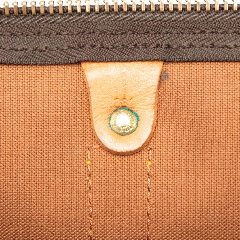Louis Vuitton B Louis Vuitton Brown Monogram Canvas Fabric Monogram Keepall Bandouliere 60 France
