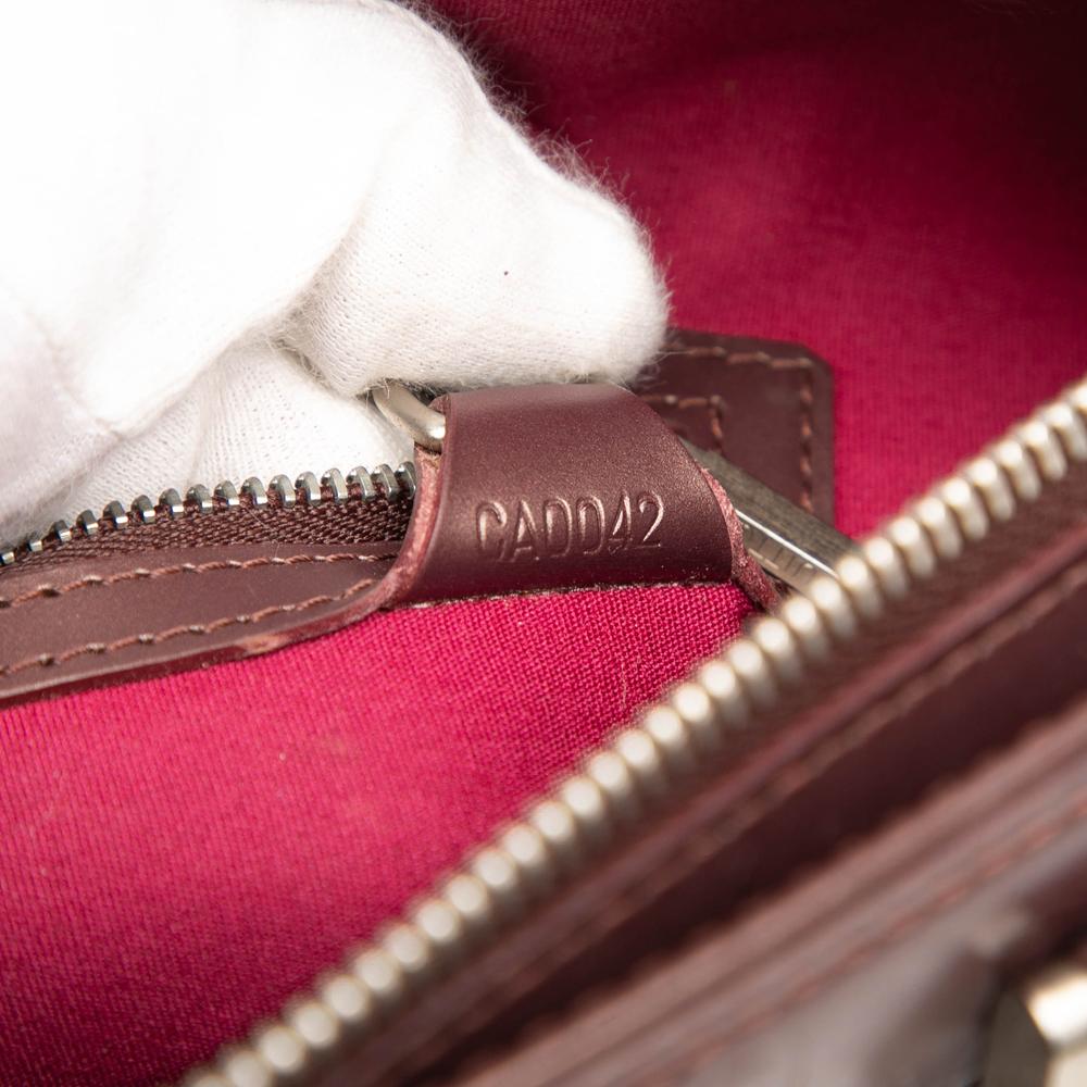 Louis Vuitton B Louis Vuitton Red Burgundy Calf Leather Monogram Mat Stockton Spain