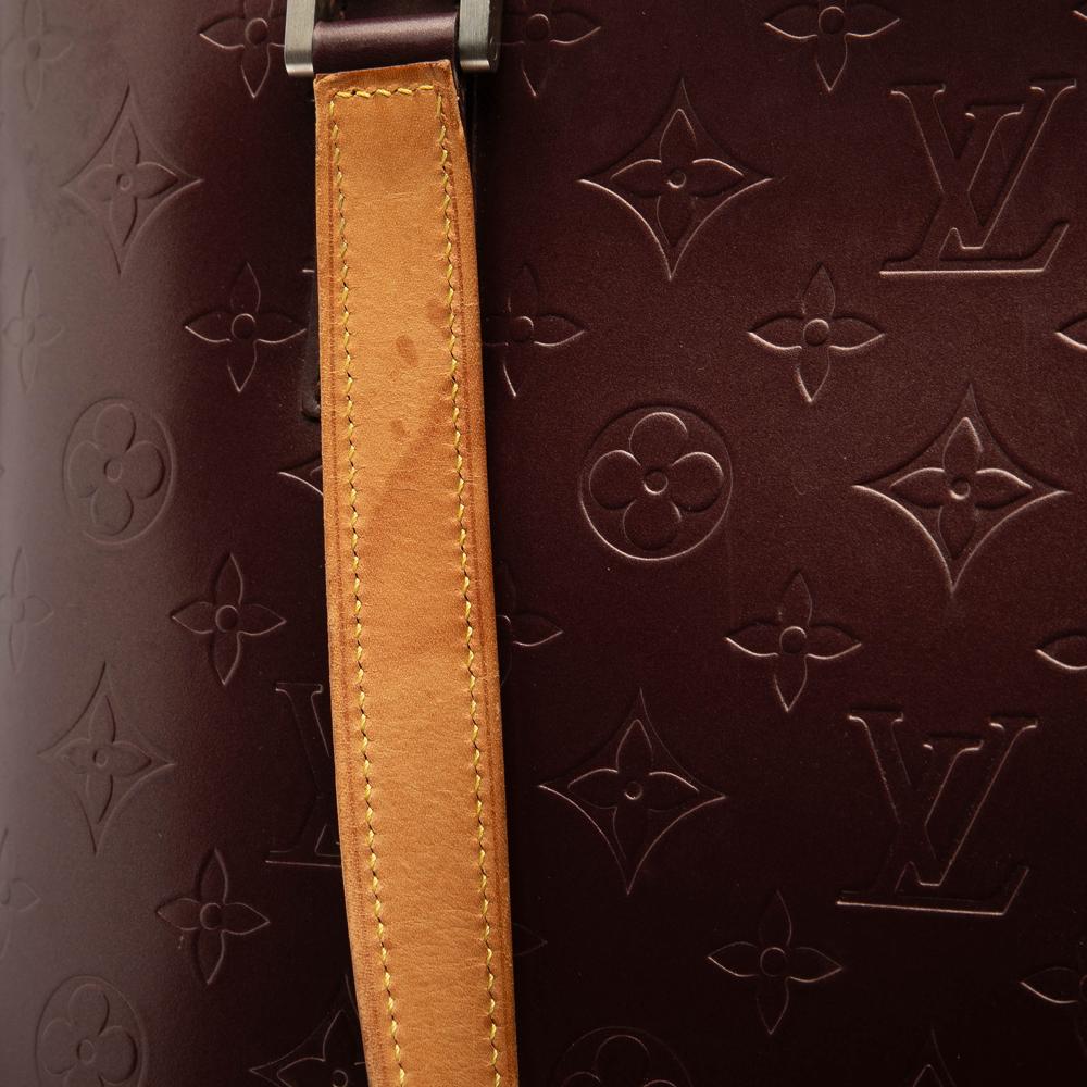 Louis Vuitton B Louis Vuitton Red Burgundy Calf Leather Monogram Mat Stockton Spain