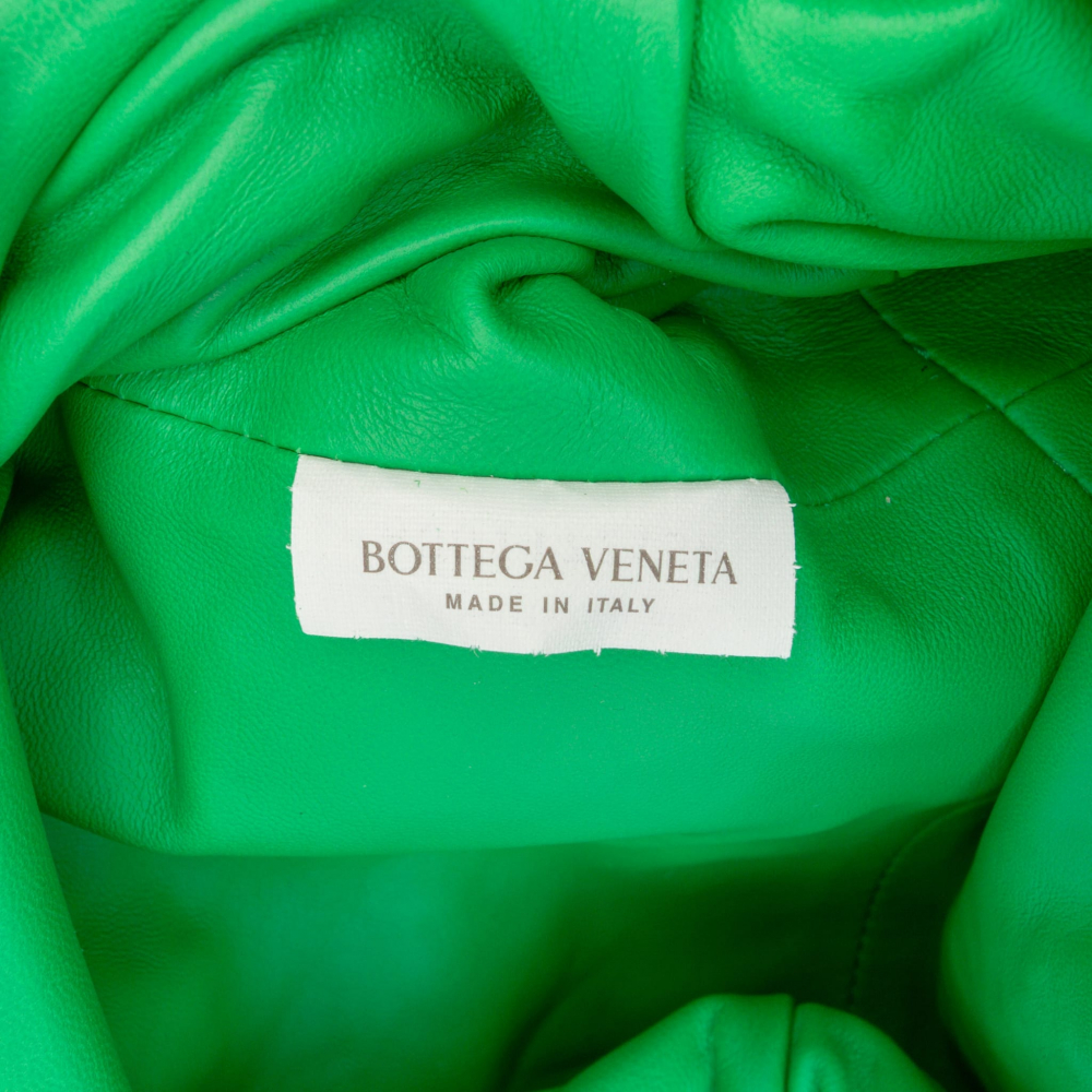 Bottega Veneta Clutch Nappa Leather Intrecciato Bag Green