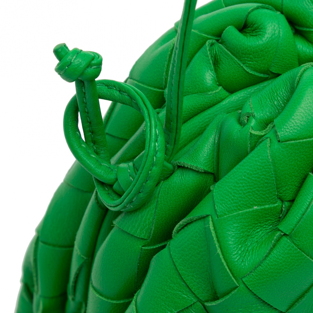 Bottega Veneta Clutch Nappa Leather Intrecciato Bag Green
