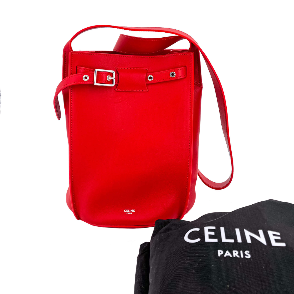Celine Big Bag Bucket Leather Red Bag