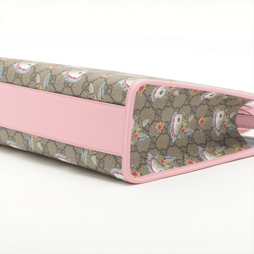 Gucci Children's GG Supreme Canvas Higuchi Yuko Pink Tote