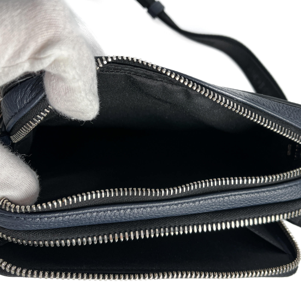 Christian Dior Dior x Shawn Stussy Leather 2-Ways Camera Crossbody Blue