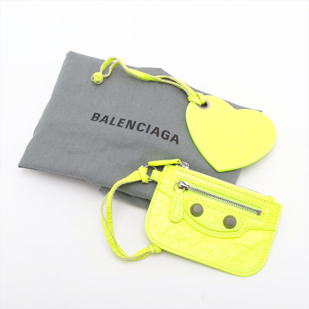 Balenciaga Le Cagole XS Arena Lambskin Leather 2-Ways Hobo Bag Fluo