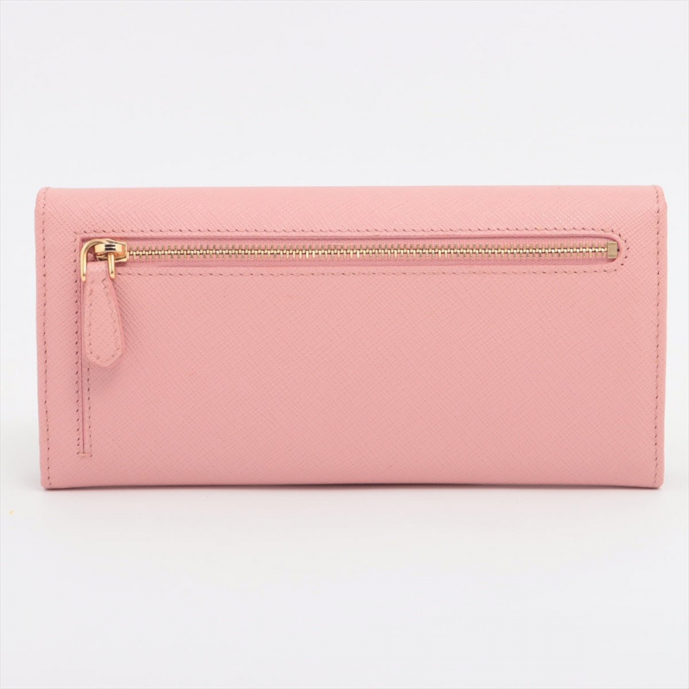 Prada Long Wallet Wallet Saffiano Leather Pink