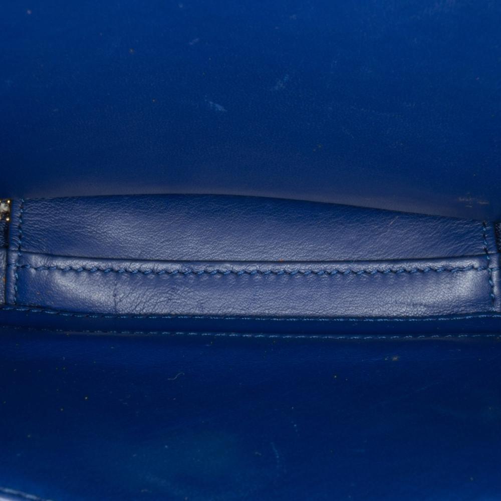 Chanel AB Chanel Blue with Green Cotton Fabric Small Jersey CC Filigree Vanity Case Italy