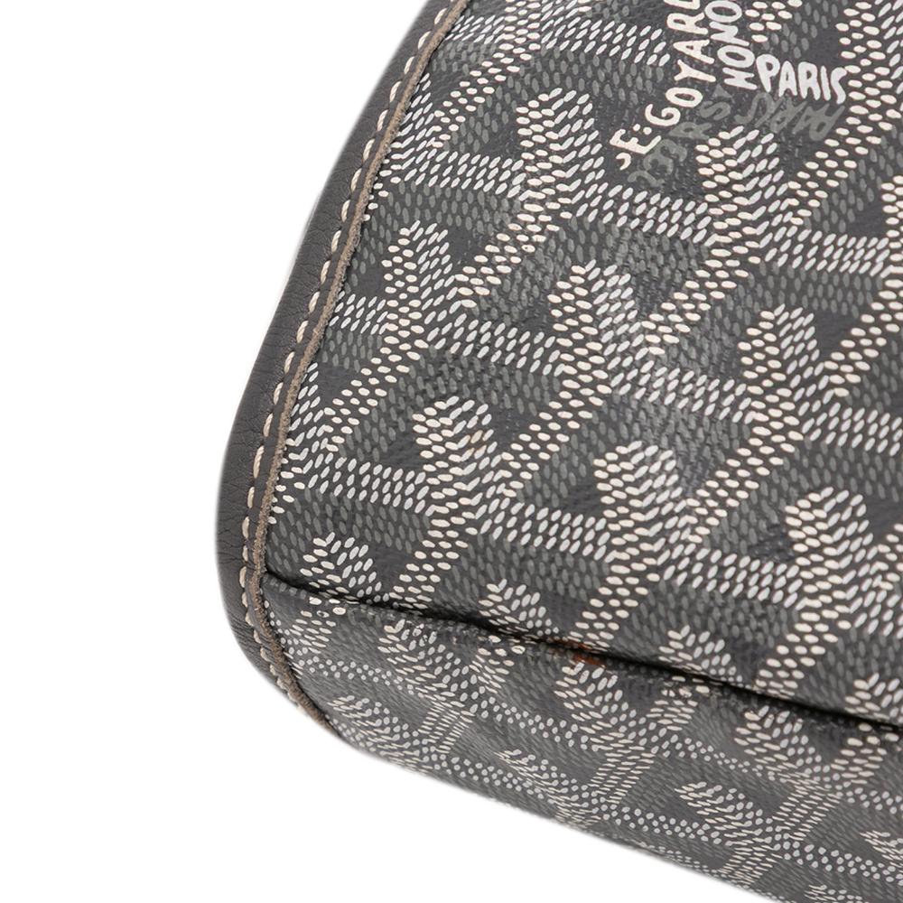 Goyard B Goyard Gray Coated Canvas Fabric Goyardine Saint Louis PM France