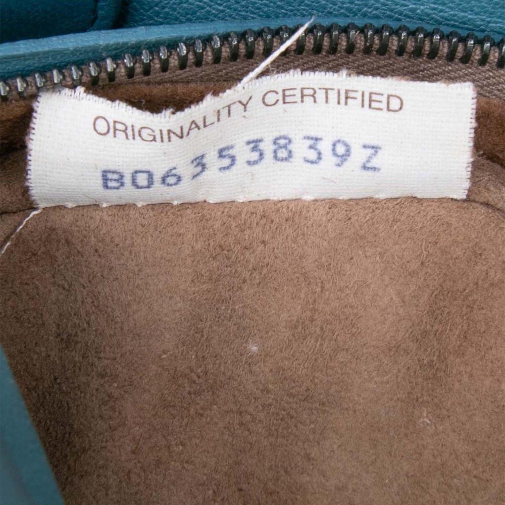 Bottega Veneta B Bottega Veneta Blue Nappa Leather Leather Intrecciato Trimmed Nappa Flap Crossbody Italy