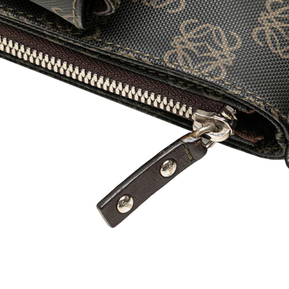 Loewe B LOEWE Brown Dark Brown Coated Canvas Fabric Anagram Crossbody China