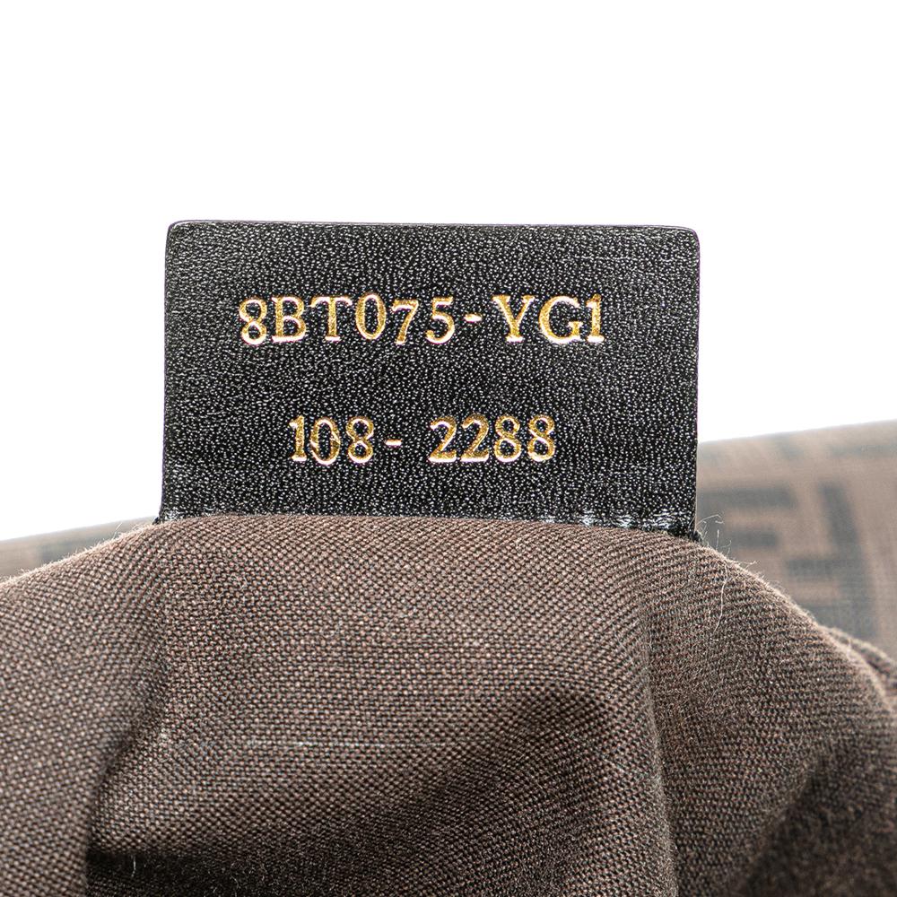 Fendi B Fendi Brown Coated Canvas Fabric Zucchino Spalmati Crossbody Italy